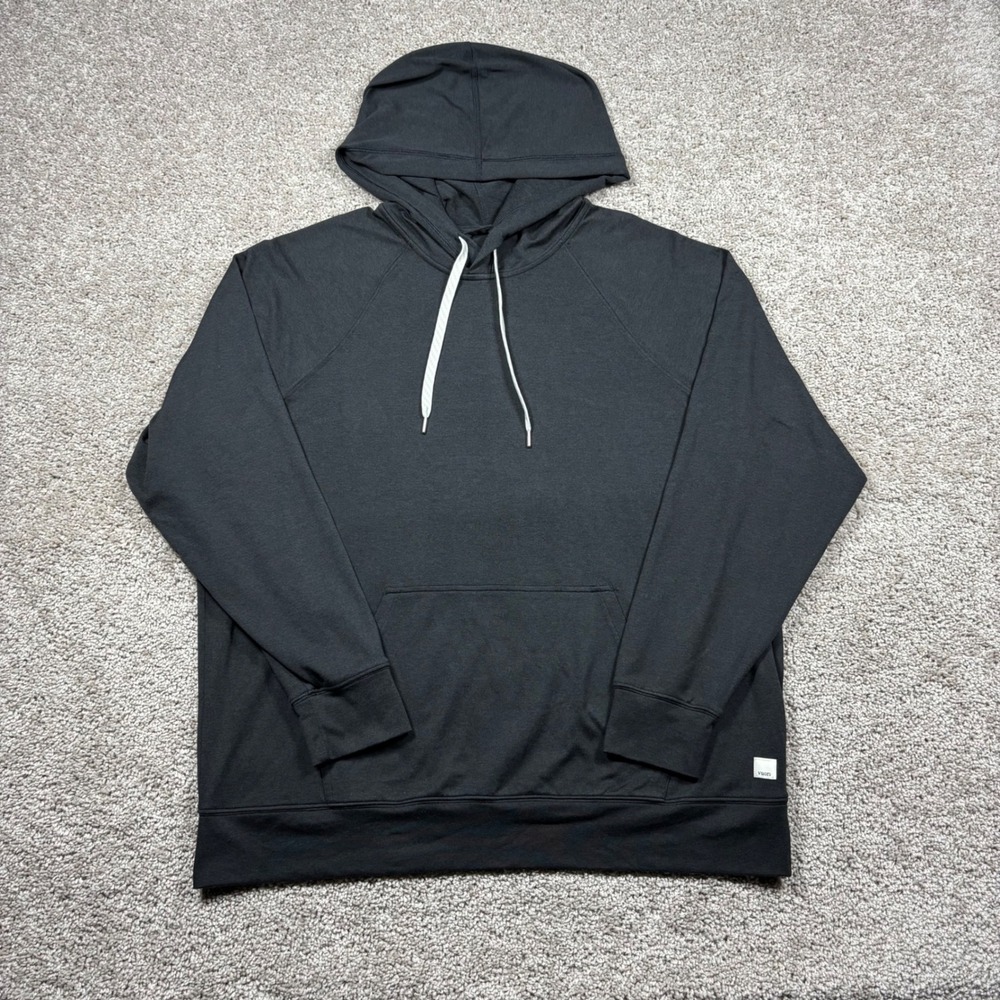 Vuori Halo Oversized Hoodie Black VW279 Womens Small Raglan Activewear Pullover